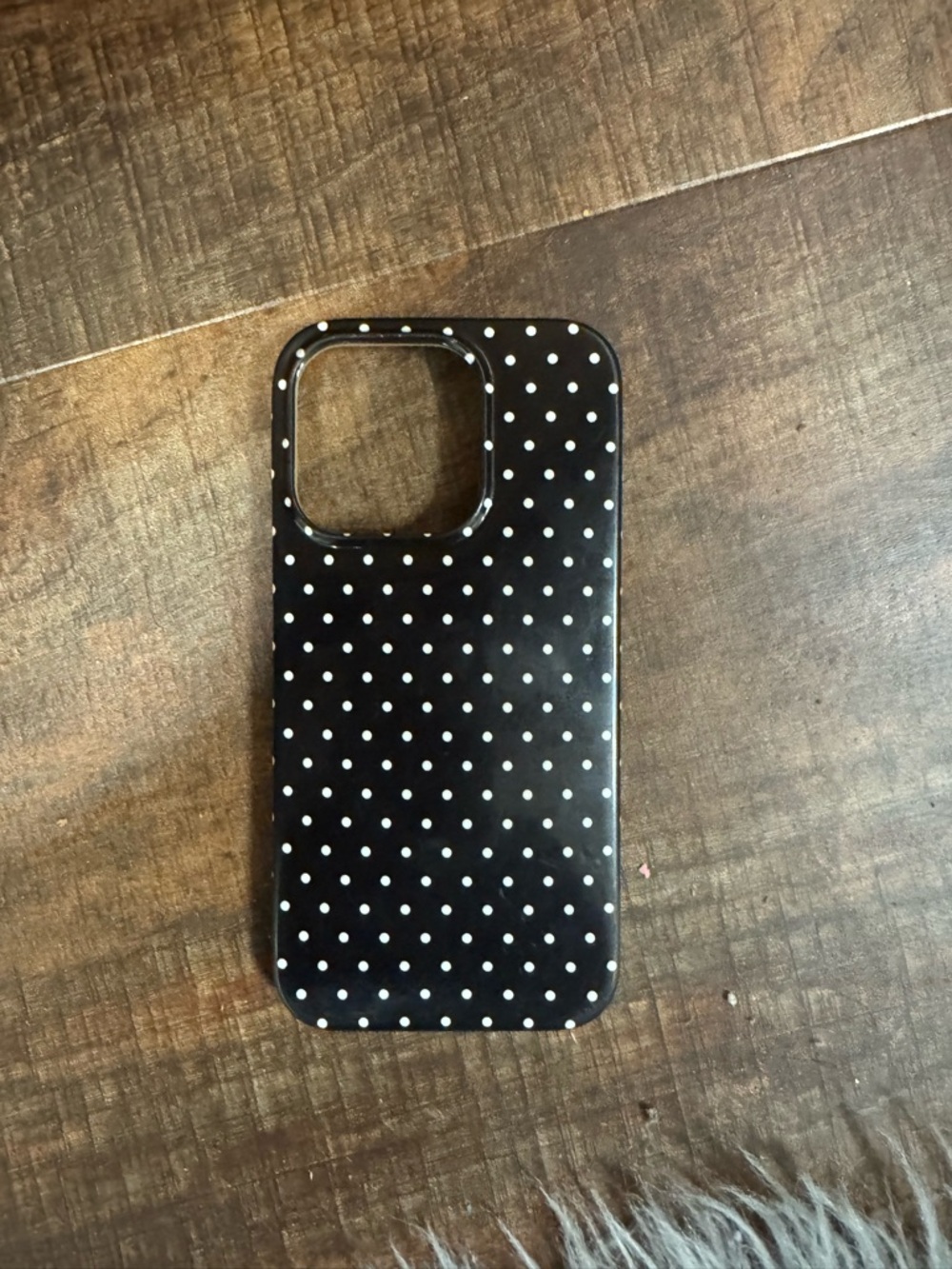 Black Polka Dot IPhone 15 pro